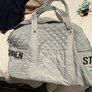 Steve Madden light mint/grey duffle bag